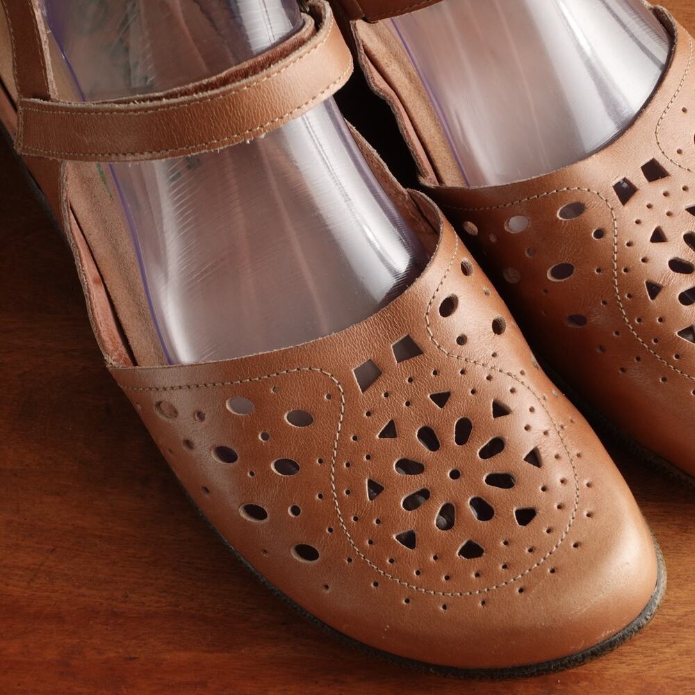 Naot Shoes WMS SZ EU 40 US 9 Brown Arataki Leather Slingback Comfort Flat Shoes - Picture 4 of 15